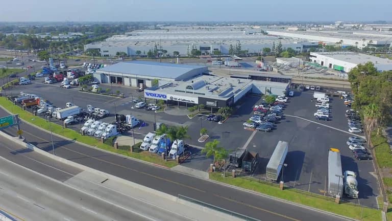 Exterior of TEC Equipment - La Mirada at an ariel viewpoint.