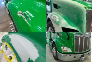 Collision center repairs example